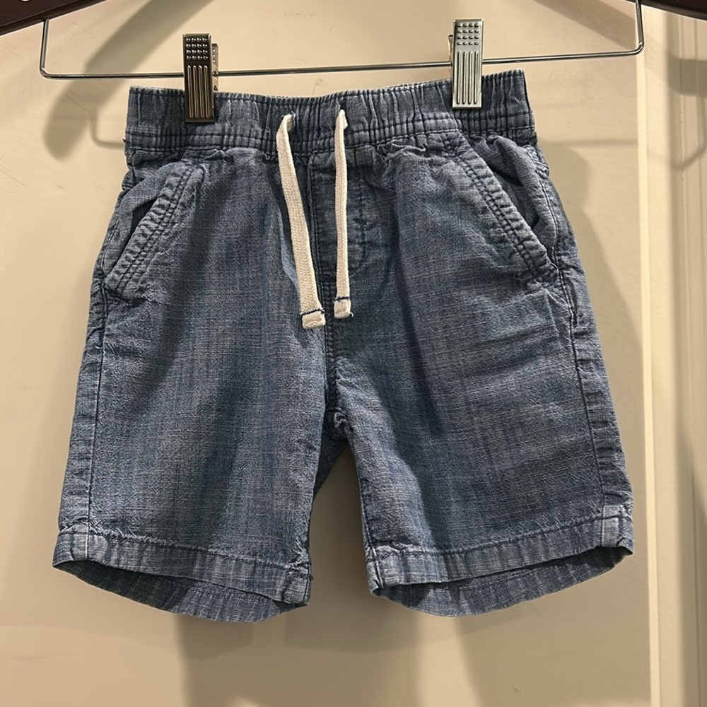 Next PullOn Denim Chambray Shorts elastic waistband pockets boy size 2-3yrs 98cm